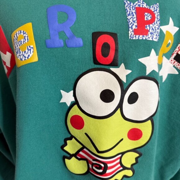 DUMBGOOD Keroppi Sanrio Sweatshirt Crewneck Oversize Large Hello Kitty - Picture 10 of 11